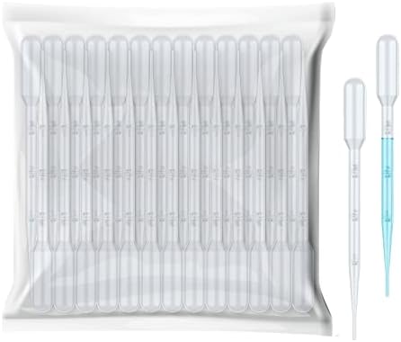 20Pcs 3mL Disposable Plastic Transfer Pipettes Calibrated Dropper for Science Experiment, Art, and DIY - Easy-to-Use and Safe