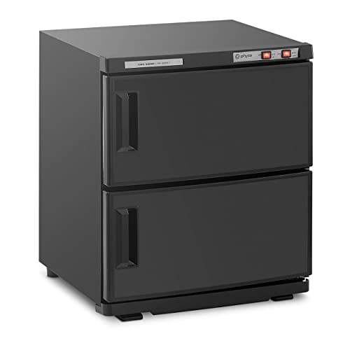 Physa PHY-400TH-1_Black Chauffe-Serviette avec stérilisation UV 70 °C 450 W Chauffe-Serviette électrique Mini Chauffe-Serviette Spa Petit Chauffe-Serviette Cover