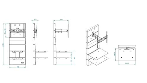 Meliconi Ghost Design 3000 Supporto per TV da 32