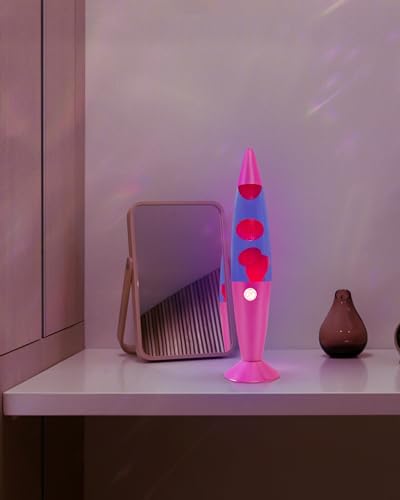 Image of Vanful 16-Inch Liquid Motion Lamp- Pink Base, Purple Liquid, Pink Wax, Beautiful Magma Lamp with 2 packs bulbs for Adults Kids, Night Light for Boys Girls Present Home Bedroom Office Living Room Decor