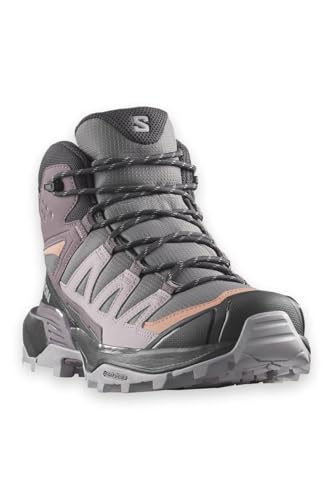 Salomon X Ultra 360 Mid GTX - Tenis de senderismo para mujer, Plum Kitten/Phantom/Cork, 10