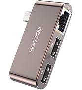 MOGOOD USB C to Ethernet Adapter, USBC to RJ45 LAN Adapter USB C Ethernet Network Adapter USB C R...