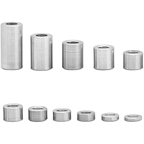 OPIOL QUALITY® Distanzhülsen M6 aus Aluminium Abstandshalter Abstandshülsen Distanzbuchsen Aluhülse Abstandsbuchsen Cover