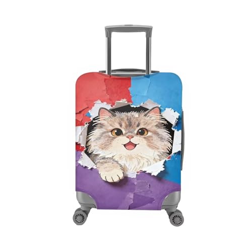 Image of Mumeson Cute Cats Luggage Cover for Suicase Anti-Scratch Washable Suitcase Protectors 18-32 Inch Suitcase Approved Travel Baggage Covers