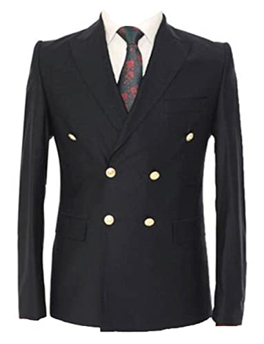 Men's Double Breasted Blazer Formal Business Wedding Party Suit Jacket
