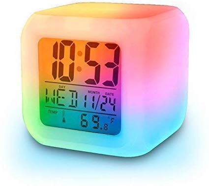 7 Color Changing Clock 2 https://m.media-amazon.com/images/I/31nXdKEPTtL.jpg