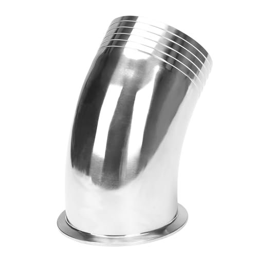 Image of DERNORD Sanitary Hose Barb Pipe Fitting 4 inch Tri Clamp (119MM Ferrule) 45 Degree Elbow Tube OD 4 inch /102MM