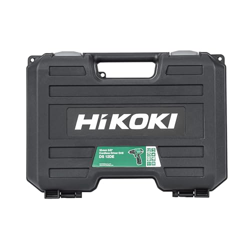 Image of HIKOKI DS12DE - Cordless Driver Drill, 12V With 10mm Keyless Drill Chuck, 2 Speed Gear, 30 Nm Tightening Torque, Built-In Led Light, 1 Kg, 2 Batteries, Charger & Carry Case Included