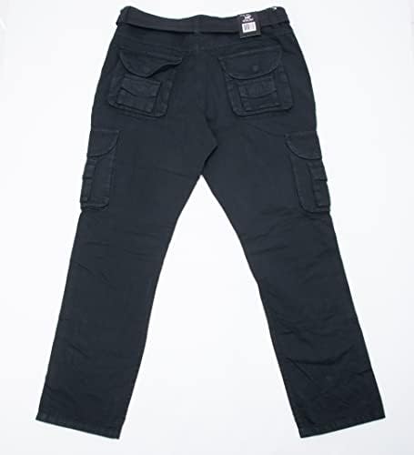 X RAY Mens Cargo Pants, Soft Cotton W/Deep Pockets & Belt Cargo Pants for Men Work and Travel
