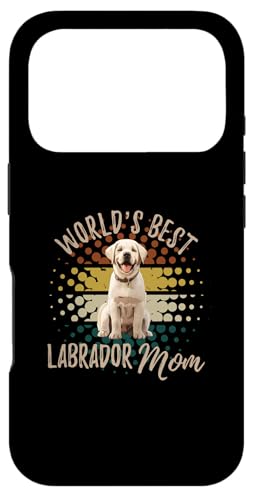 Retro World's Best Labrador Mom �ւ荂���C�G���[���u���h�[���}�} �X�}�z�P�[�X iPhone 17 Pro �p