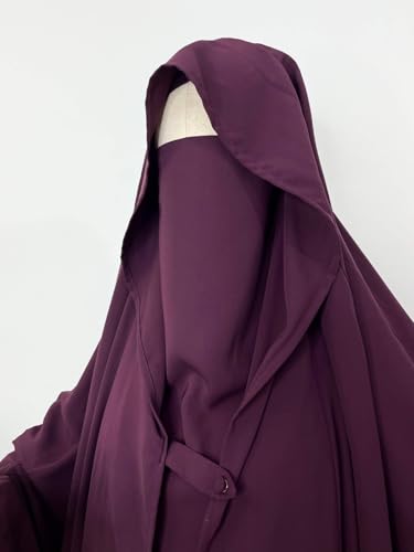 Image of NAZNEEN Saudi Jilbab Full Length and Noise Pc MATT NIDA Fabric with extra panel to cover face