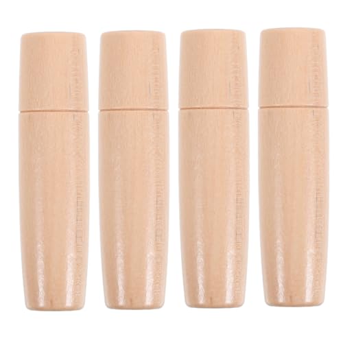 OFFSCH 4Pcs Varnished Handle Replacement for BBQ Tools Ergonomic and Heat Resistant Kitchen Brush Handle Comfortable Grip for Safe Cooking and Grilling