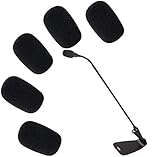 Replacement Microphone Sponge Wind Shield Windscreen Foam Cover for Microphone Windscreen for Shure CVG18-B/C Gooseneck Condenser Microphone, Black, 5 Pack