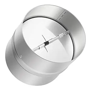 4 Inch Draft Blocker Backdraft Damper Duct Draft Stopper One-Way Airflow Ducting Insert Backflow Preventer Inline Fan Vent Deflector Silver