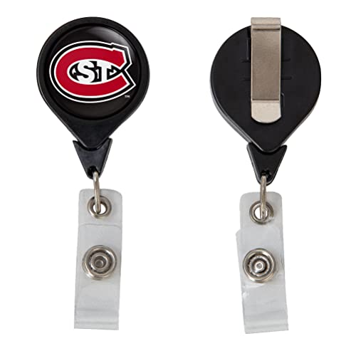 Desert Cactus St. Cloud State University Retractable Badge Holder SCSU Huskies ID Reel with Ticket Clip for Lanyard, Work, School & Office Access