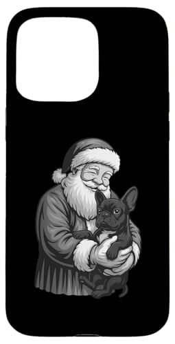 フレンチブルドッグ サンタクロース クリスマス 犬好き スマホケース iPhone 15 Pro Max 用