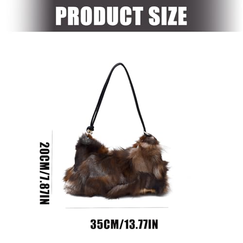 Sac à main fausse fourrure haut de gamme finitions patchwork chic - 6