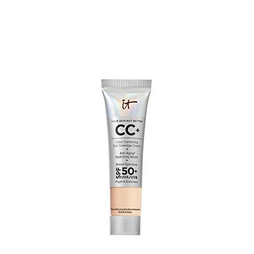 It Cosmetics Your Skin But Better Cc+ Cream Travel Size, Light (W) - Color Correcting Cream, Full-Coverage Foundation, Hydrating Serum & Spf 50+ Sunscreen - Natural Finish - 0.406 Fl Oz #TOP14
