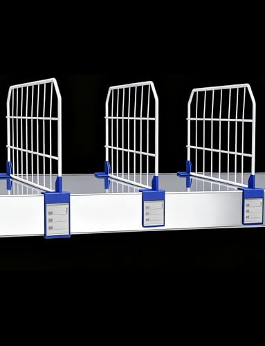 棚仕切りプレート&セパレーター3個、倉庫エクスプレスラック用アイアングリッドバッフル、衣類や小売棚の乱雑さを防ぎます。(5cm/2in,30x30cm/12x12in)
