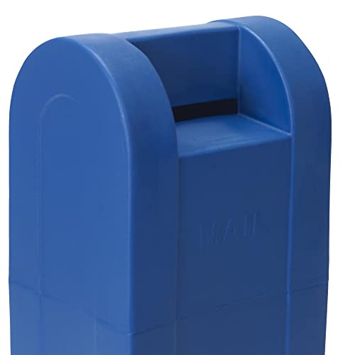 Image of Children's Factory Post Mailbox for Outside, Kids Playhouse Accessories, Classroom, Daycare, Playground, Pretend Play, Blue | Durable Weatherproof Polyurethane Unit, Ideal for Dramatic Play Use in Daycares or Preschools