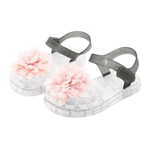 IWIHMIV Toddler Girls Sandals Mary Jane Dress Flat Sandals Summer Outdoor Closed Toe Soft Rubber Sole Beach Water Shoe