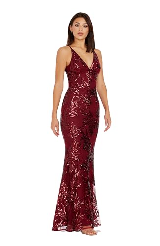 Image of Dress The Population Women's Sharon Sequin, Maxi, Mermaid, V-Neck Gown