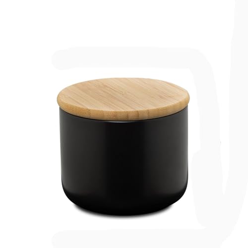 YOUSIS Schwarze Keramik Vorratsdose Zuckerdose mit Deckel...