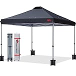 MASTERCANOPY Durable Ez Pop-up Gazebo Tent with Roller Bag (2.5x2.5M,Black)