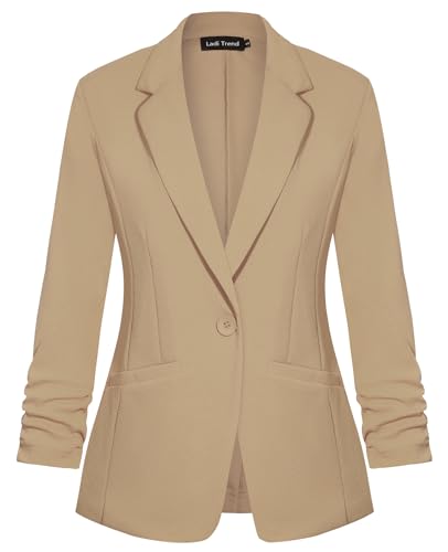 Blazer décontracté femme veste revers cranté vêtement travail