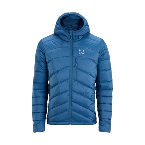 ALTUS Elbrus J30 Chaqueta de pluma | Chaqueta de trekking | Chaqueta de montaña | Repelente al agua | Transpirable | Hombre (FR/ES, Letras, M, Regular, Regular, Azul)