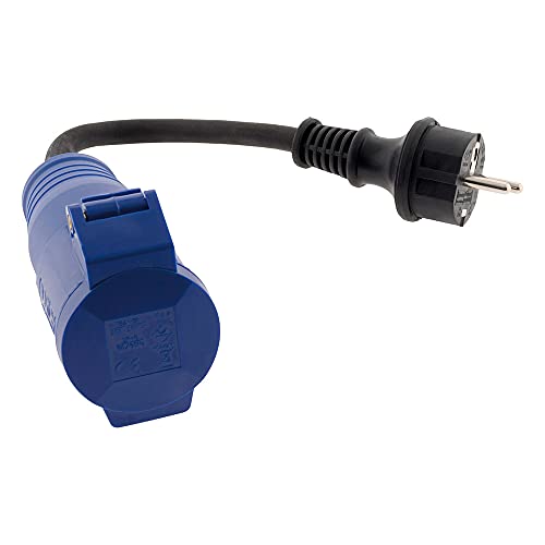 Zenitech - Adaptateur Caravane Femelle CEE17 en mâle 16A - Bleu