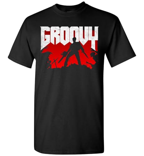 Evil Dead Groovy Doom - T-Shirt (US Alpha X-Large Regular Regular Black)