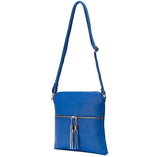 Image of Solene Womens Lightweight Medium Crossbody Purse with Tassel, Perfect Size Crossbody Bags for Daily Use, travel