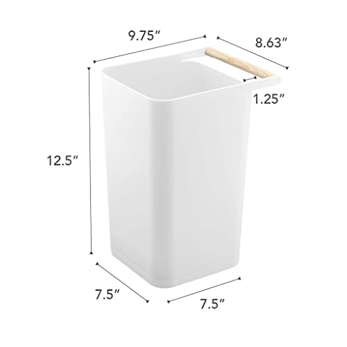 Caneca moderna cuadrada blanca para basura 2.5 L miniatura 6