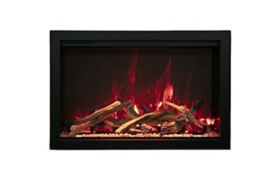 Amantii TRD-44-BESPOKE Traditional Bespoke - 44" Indoor/Outdoor Electric Insert Featuring Thermostatic Remote, WiFi Capable with Driftwood Log Media