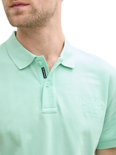 Tom Tailor Herren 1046884 Poloshirt, 37105-Bright Mint Green, L – Ansicht 5