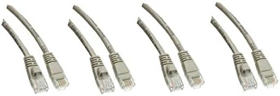 5 pack, CAT5E Gray Hi-Speed LAN Ethernet Patch Cable, Snagless/Molded Boot, 14 Feet, CNE469466