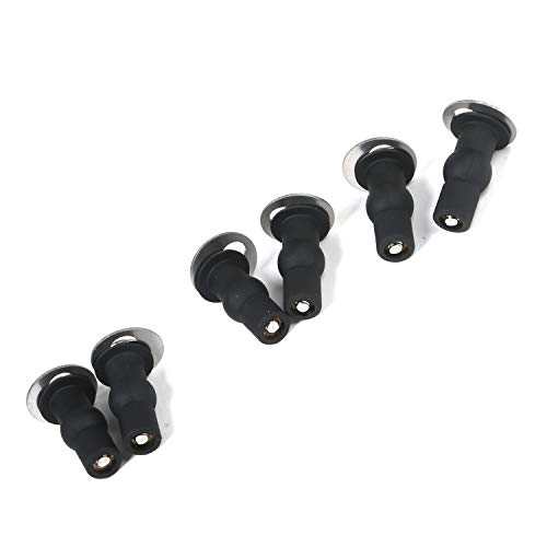 6 Pack Universal Toilet Seat Hinges Screw, Toilet Seat Hinges Blind Hole Fixings Expanding Rubber Top Fix Nuts Screws For Top Mounting Toilet Seat Hinges-3 Pairs (With One Expandable Ball) #TOP2