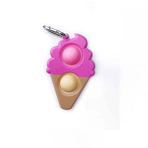 Top Trenz OMG Pop Fidgety Mega Pop Keychain (Pink ice Cream Cone)