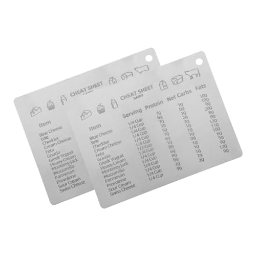 LIFKOME 2 Piezas Gráfico Magnético de Conversión de Medidas de Cocina Acero Inoxidable Reutilizable con Imán para Frigorífico para Hornear y Cocinar Casa
