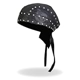 Hot Leathers Studded Leather Head Wrap (Black)