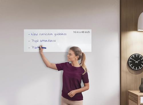 Image of WallDesign Vinyl Whiteboard Roll - Dry Erase Writing Film - 16Inx4Ft Whiteboard Sticker For Any Surface - For Office, Home, Study, Planning, Work