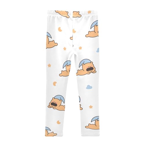 Nightcap Puppy Girls Leggings,Workout Leggings for Girls Toddler Athletic Legging Size for 3-10T2