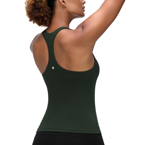 Image of CRZ YOGA Butterluxe Racerback Tank Tops | Light Support, Built in Bra, Removable Pads, Yoga, Extremely Soft, Scoop Neck, for Women