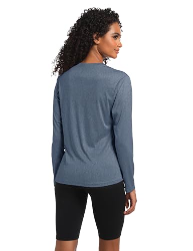 HOPLYNN 6 Pack Womens Long Sleeve Workout Shirts,UPF50+ Dry Fit V Neck UV Sun Protection Running Athletic Tops T Shirts3