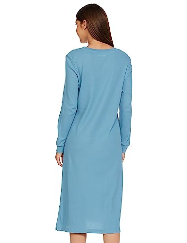 Image of Amazon Brand - Symbol Women's Casual Cotton Blend Waffle Calf Length Regular Fit Nighty (Available in Plus Sizes)