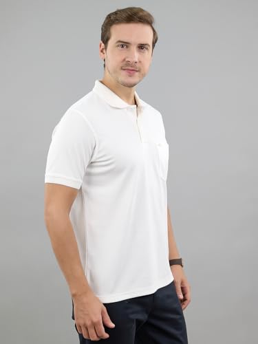 Image of Monte Carlo Mens Regular Fit Half Sleeve Solid Polo Neck T-Shirt (Pack of 1)