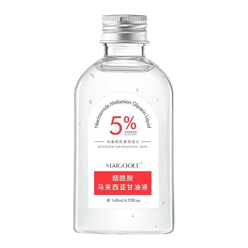 Glicerina para la piel,Agua de esencia de glicerina malaya de nicotinamida | 4,93 onzas líquidas oz de tónico facial para hidratación profunda, humectación, reafirmación y tono uniforme de la Teksome