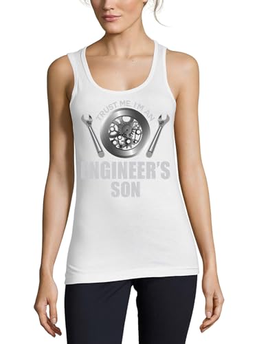 Débardeur blanc pour femme au style casual en pur coton doux pour l'été