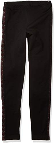 adidas Originals Women's Juniors Tape Leggings Tight, black/collegiate Burgundy, Small